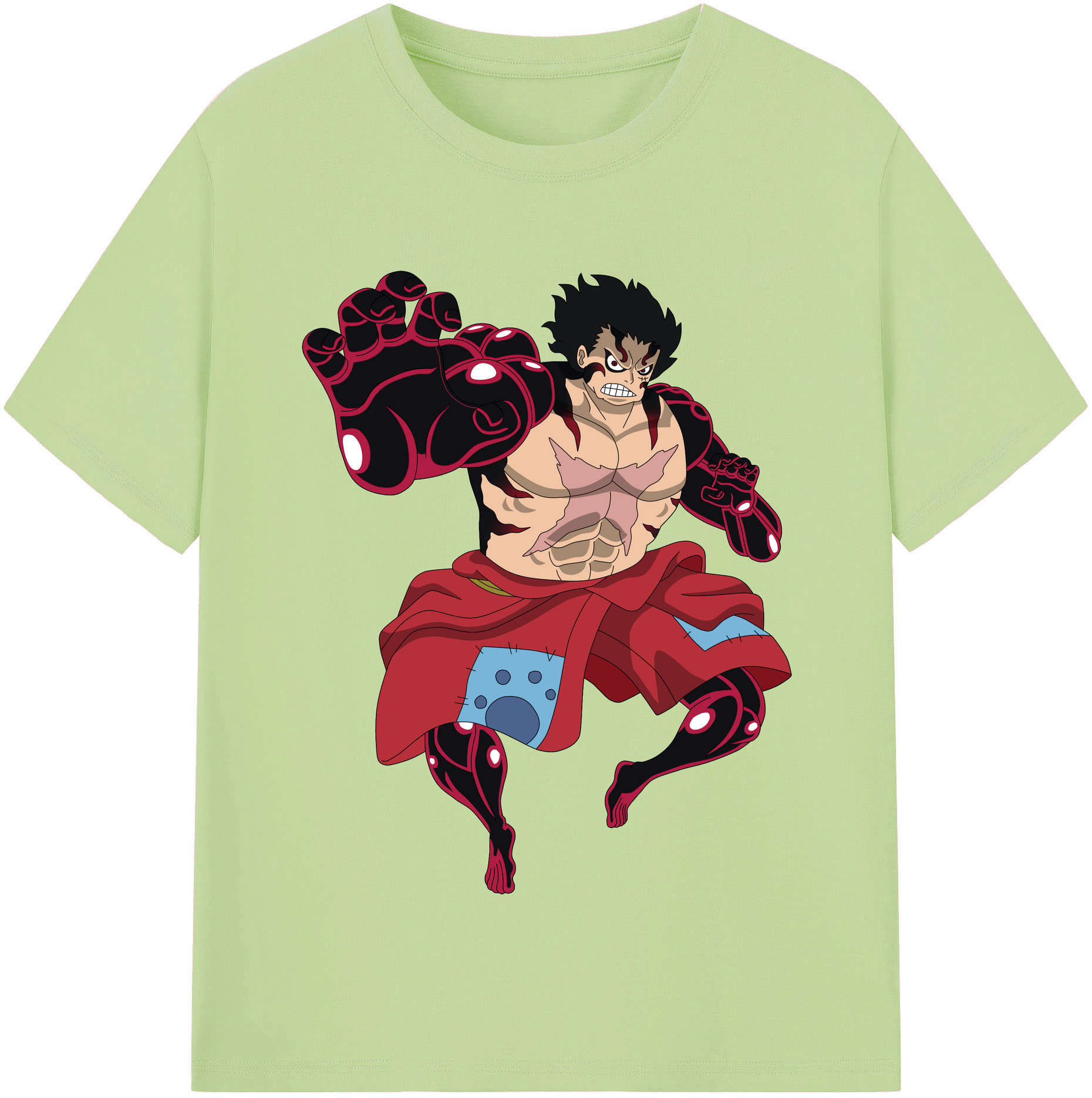 ワンピース モンキー・D・ルフィ ONE PIECE Monkey D. Luffy 綿100％半袖Tシャツ（フロントプリント）